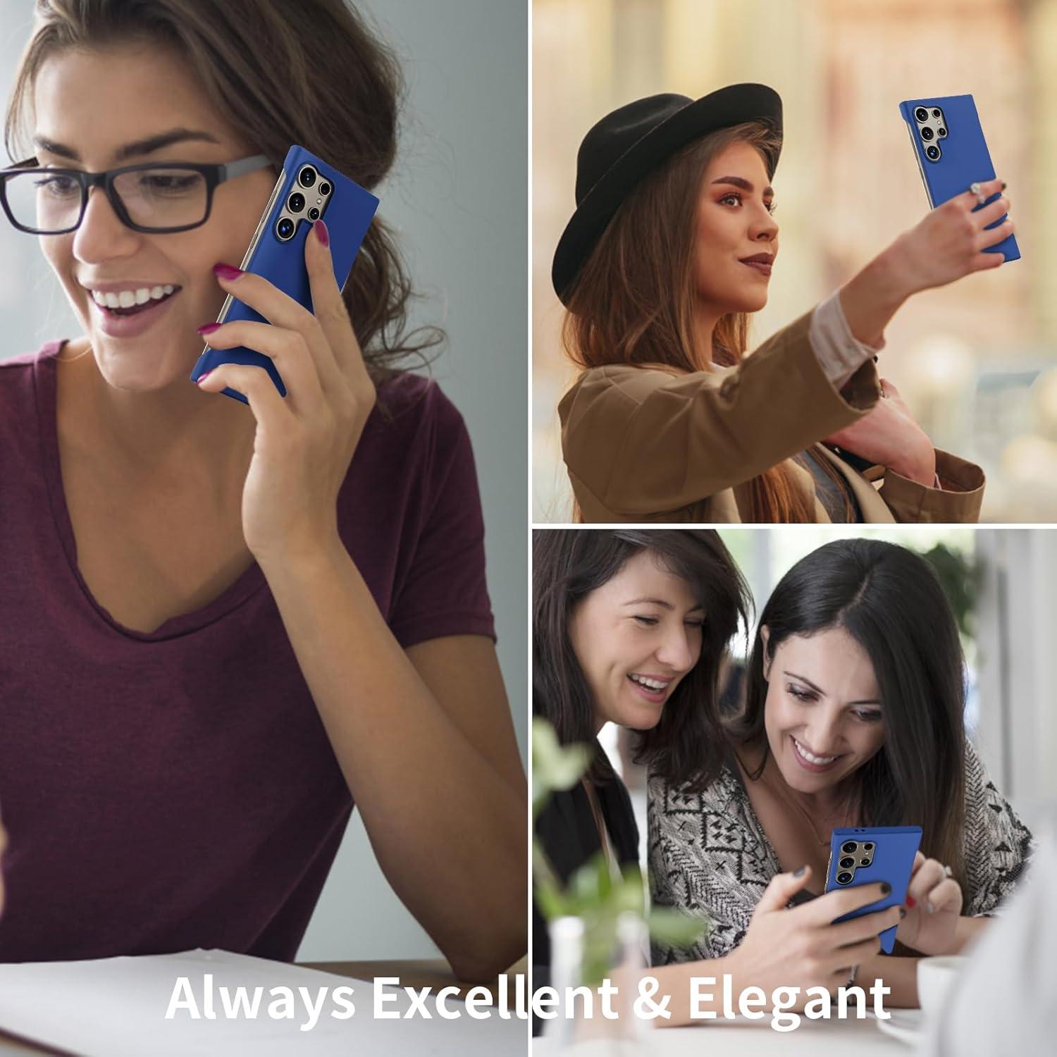 Funda Slim Magnética GRECAZO para Samsung Galaxy S24 Ultra - Azul