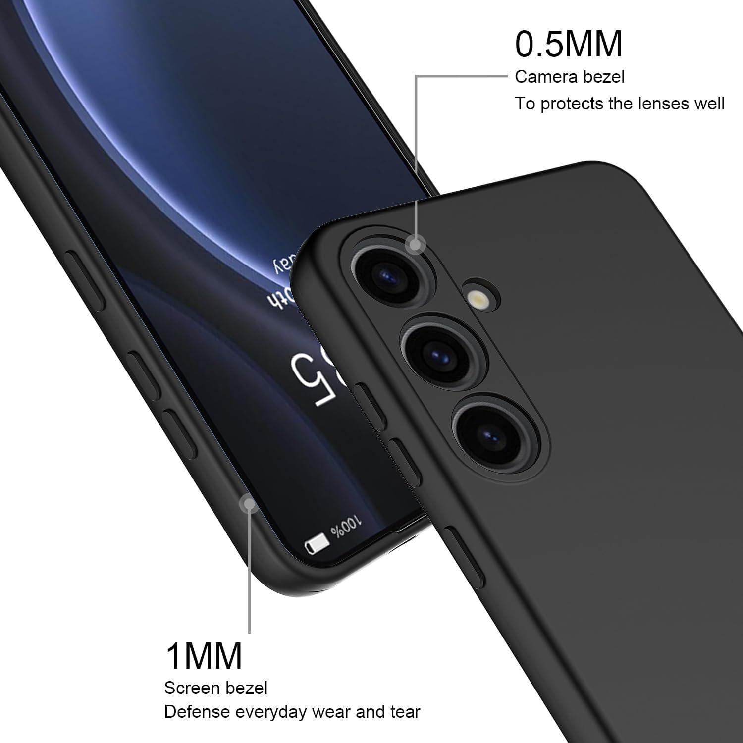 Funda de Silicona Samsung Galaxy S24 FE 5G - Negra, Delgado y Resistente