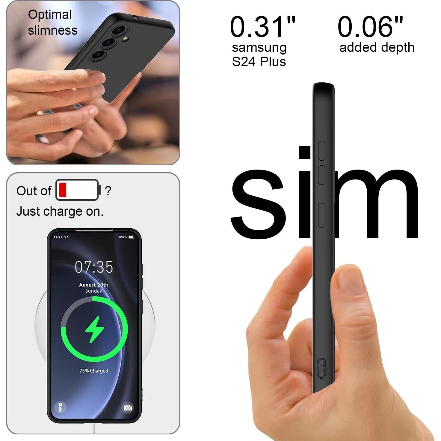 Funda de Silicona Samsung Galaxy S24 FE 5G - Negra, Delgado y Resistente