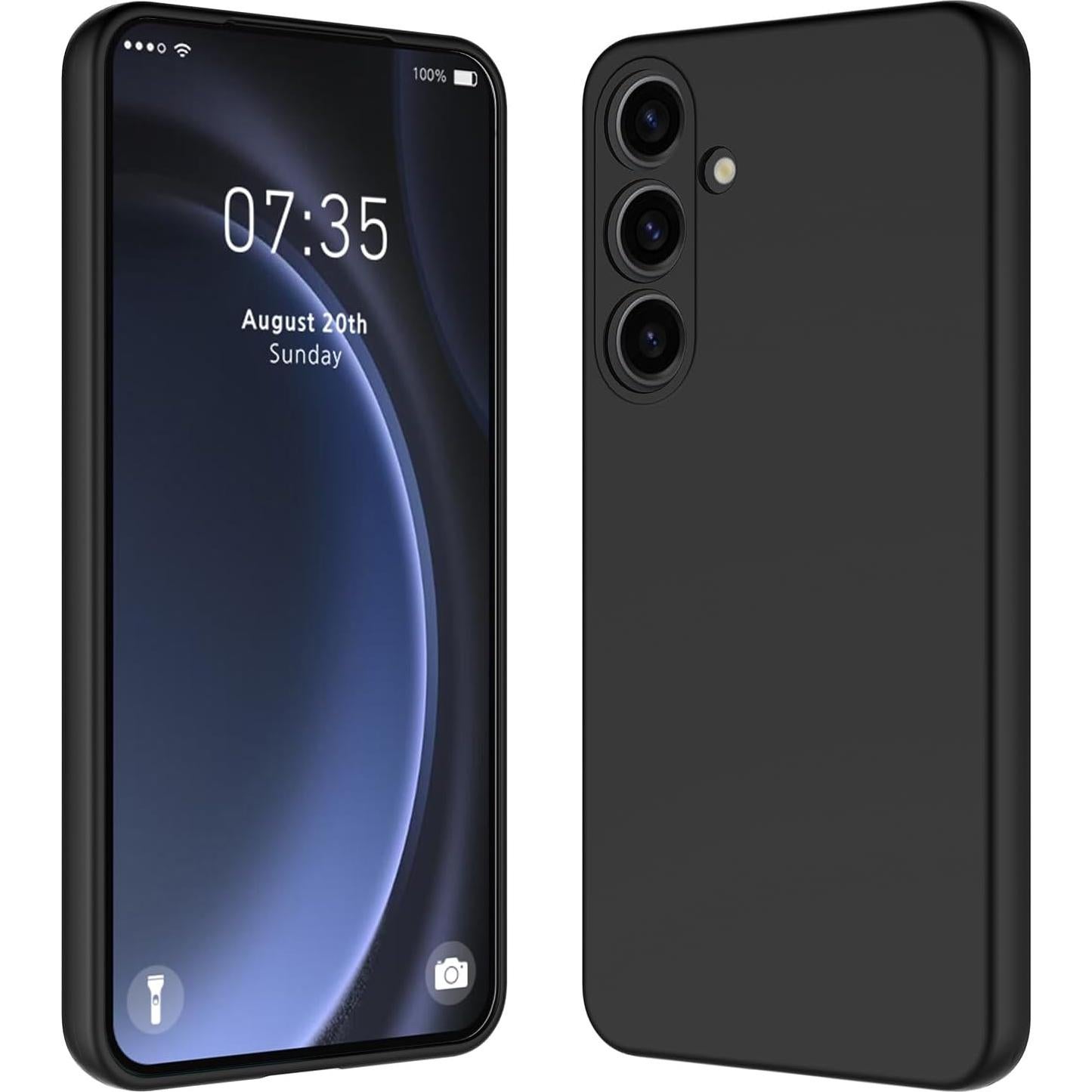 Funda de Silicona Samsung Galaxy S24 FE 5G - Negra, Delgado y Resistente