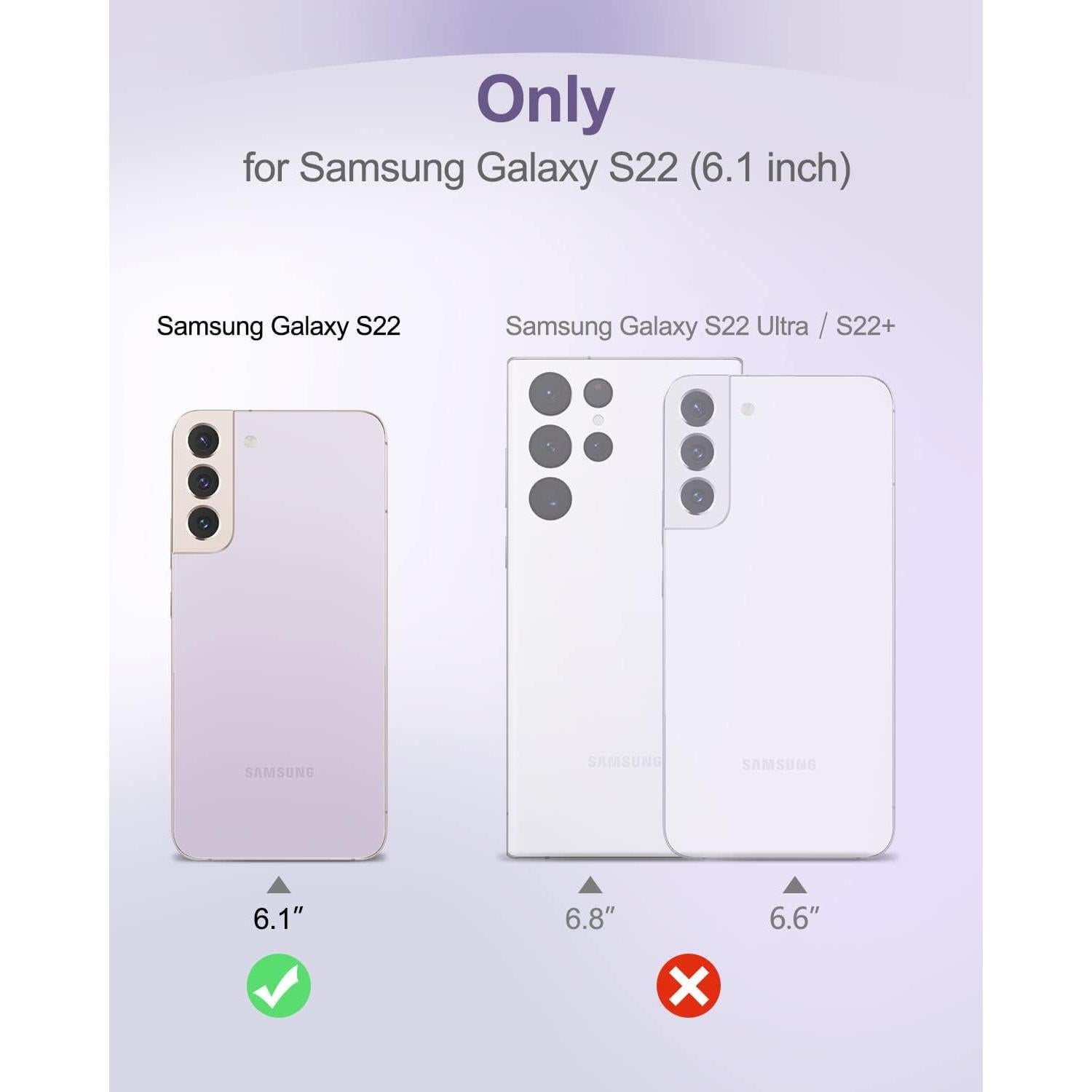 Funda Transparente SURITCH para Samsung Galaxy S22 6.1" con Protector