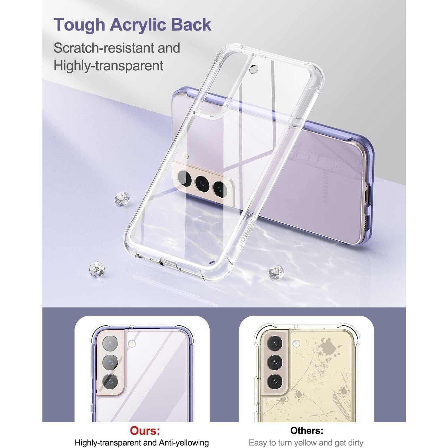 Funda Transparente SURITCH para Samsung Galaxy S22 6.1" con Protector