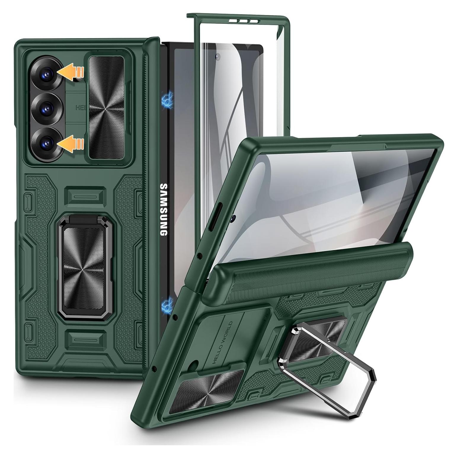 Funda VEGO para Samsung Galaxy Z Fold 6 con Soporte 360° Verde