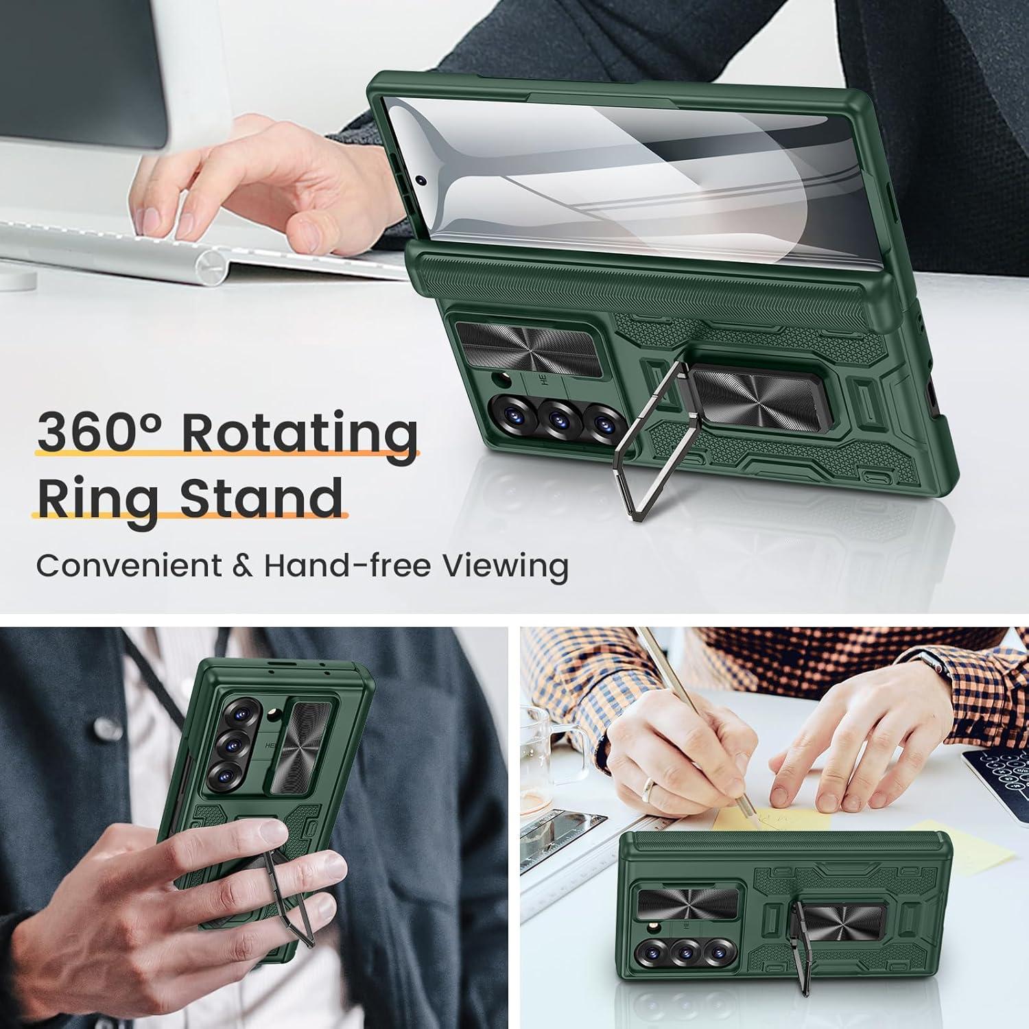 Funda VEGO para Samsung Galaxy Z Fold 6 con Soporte 360° Verde