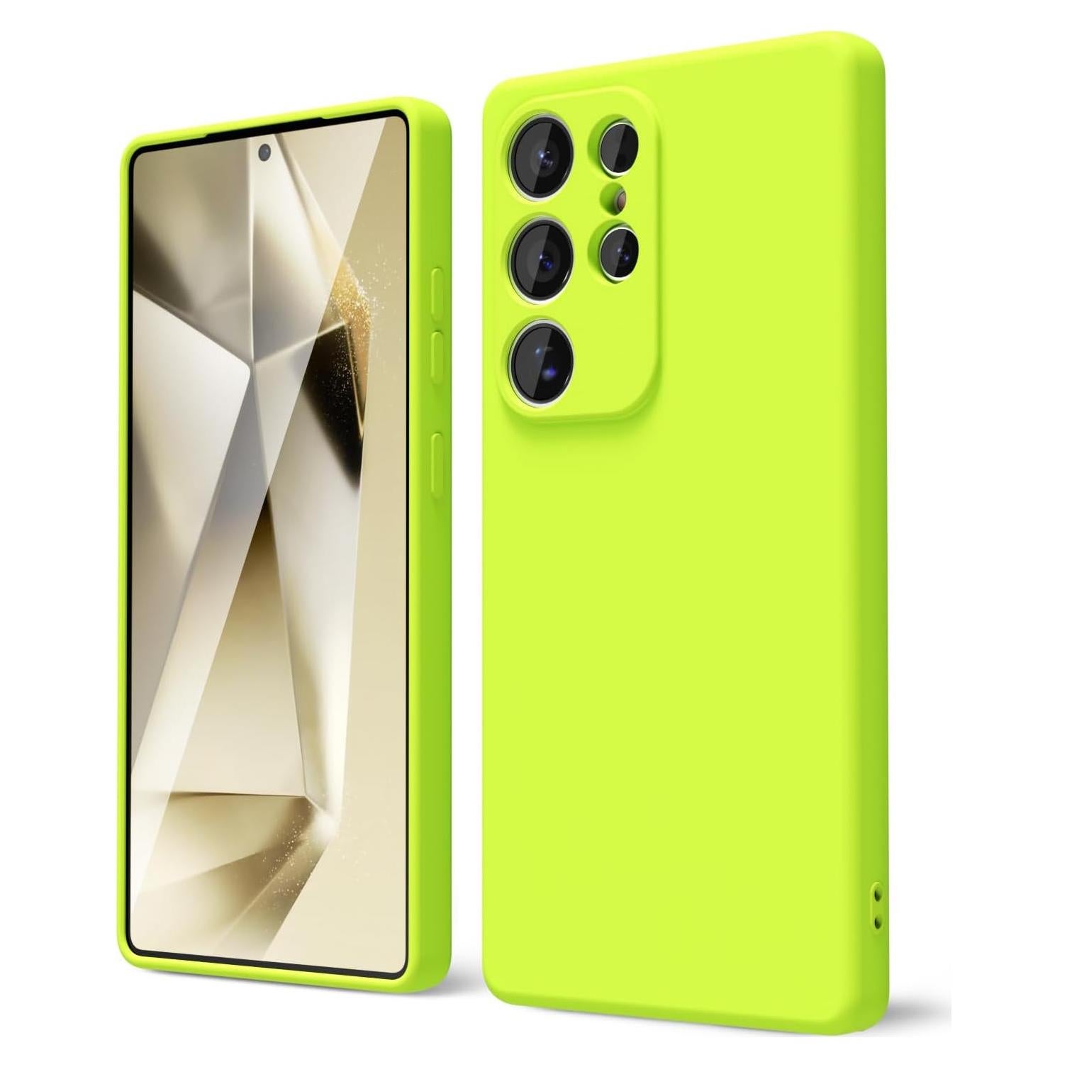 Funda Silicona Oakxco para Samsung Galaxy S25 Ultra Amarillo Neón