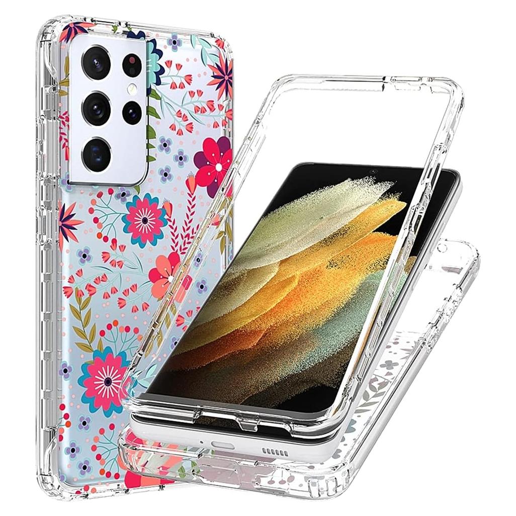 Funda Protectora Floral para Samsung Galaxy S21 Ultra 5G