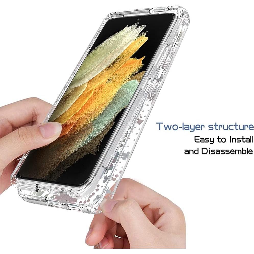 Funda Protectora Floral para Samsung Galaxy S21 Ultra 5G