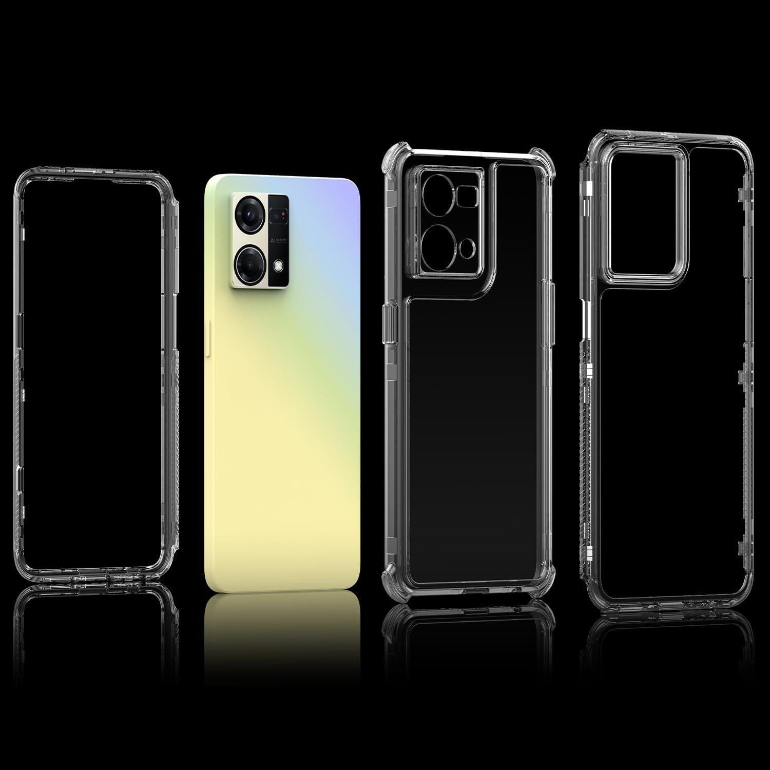 Funda Protectora 3 en 1 Elubugod para Oppo F21 Pro 4G Transparente