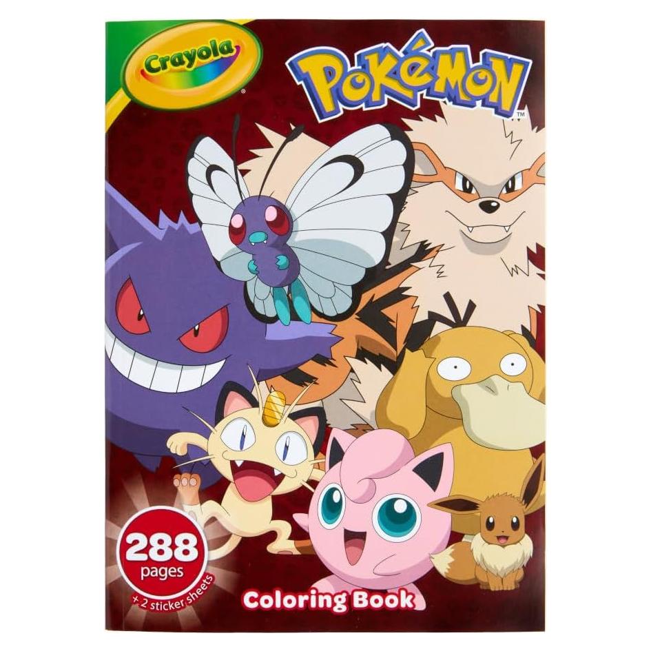 Libro para Colorear Pokémon Crayola 288 Páginas con Stickers