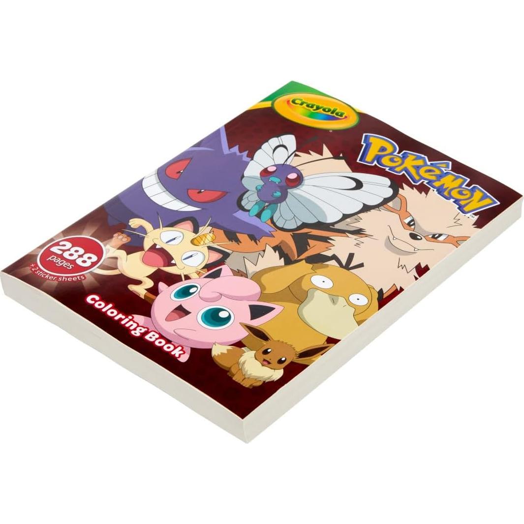 Libro para Colorear Pokémon Crayola 288 Páginas con Stickers