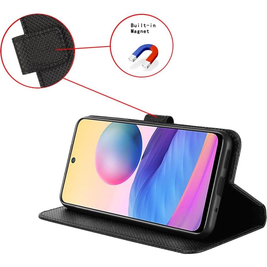 Funda Flip de Cuero PU para Oppo Reno2 Z y 2F Negra