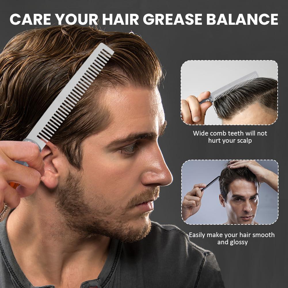 Peines Automáticos Plegables Canumer - Acero Inoxidable, 2 Piezas