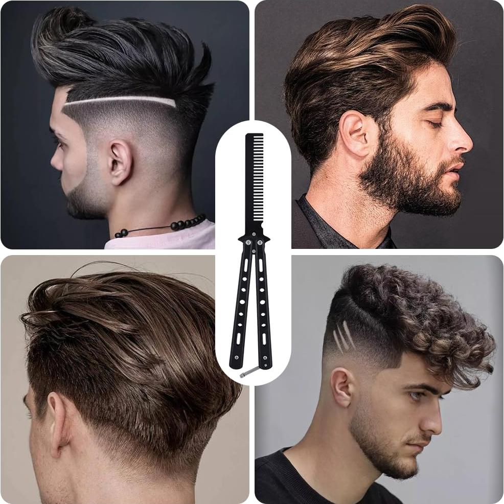 Peines Automáticos Plegables Canumer - Acero Inoxidable, 2 Piezas