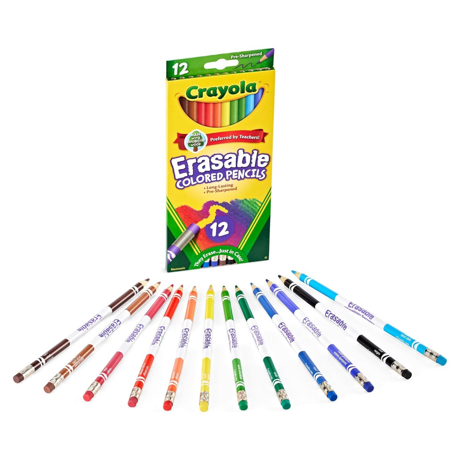 Lápices de Colores Borrables Crayola 12 Piezas - Variados