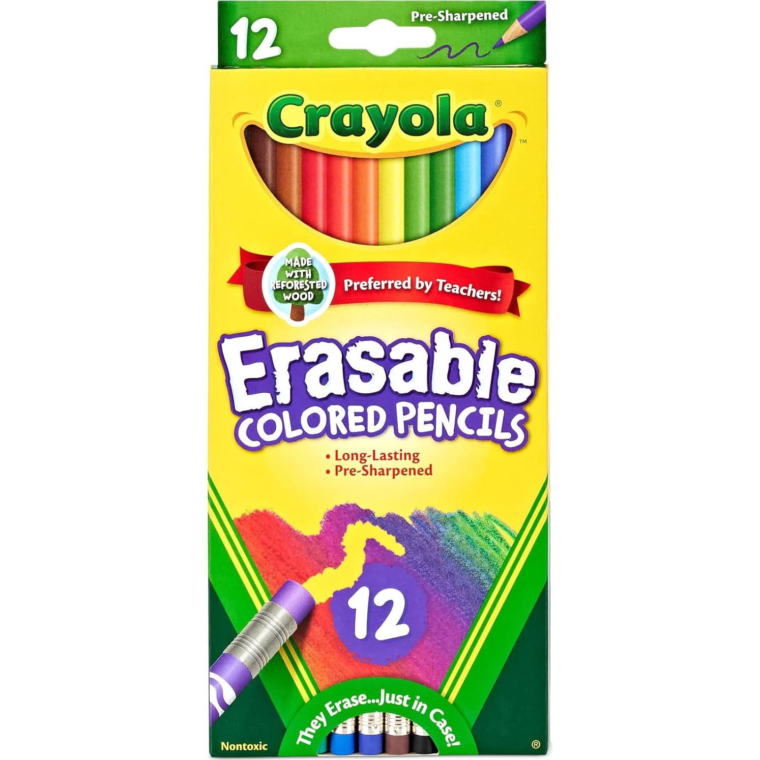 Lápices de Colores Borrables Crayola 12 Piezas - Variados