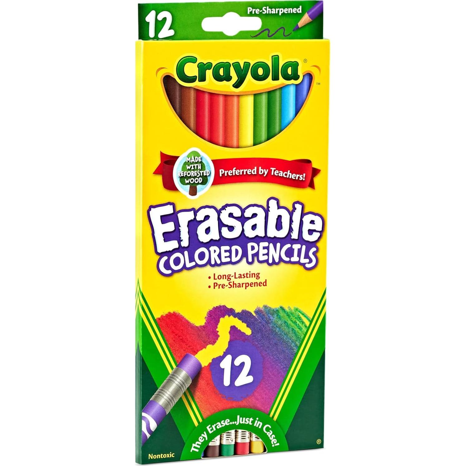 Lápices de Colores Borrables Crayola 12 Piezas - Variados