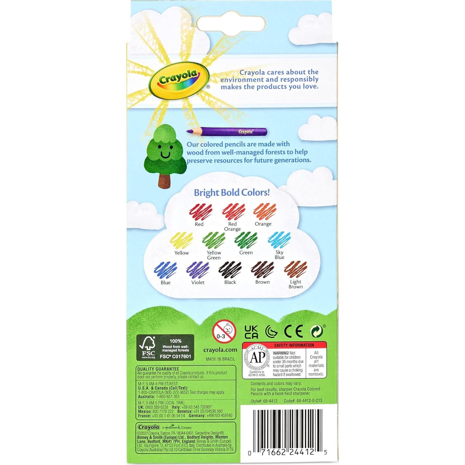 Lápices de Colores Borrables Crayola 12 Piezas - Variados