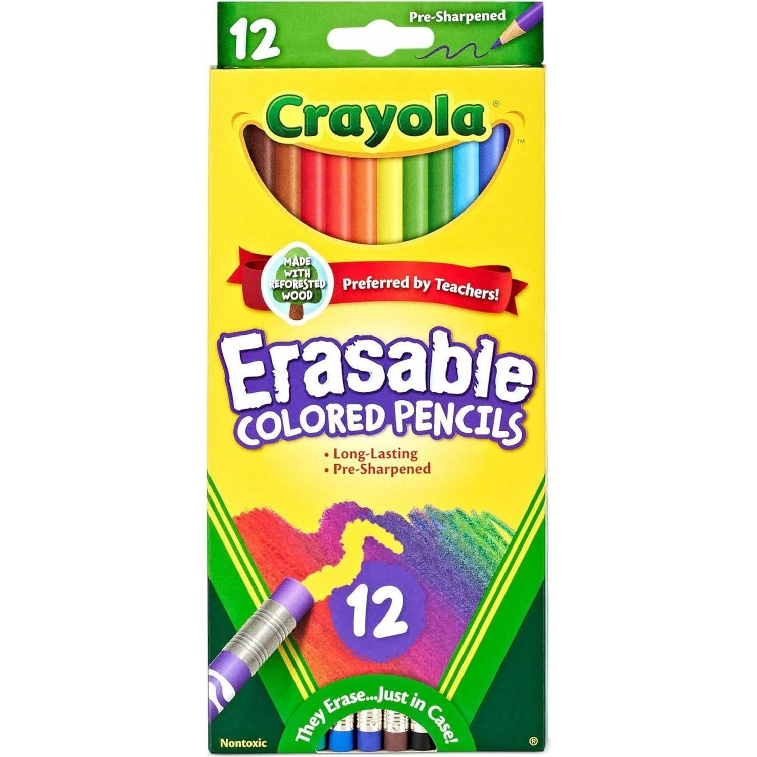 Lápices de Colores Borrables Crayola 12 Piezas - Variados