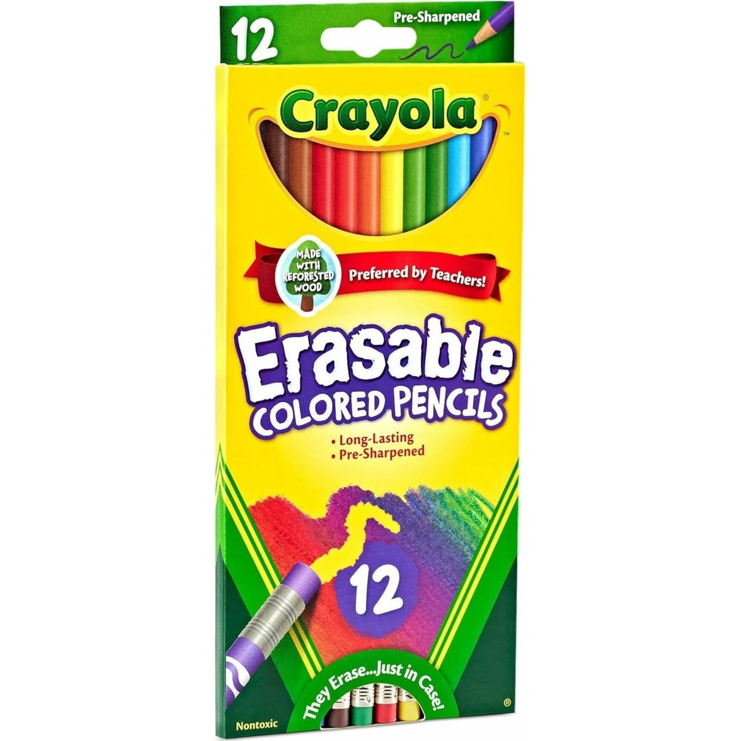 Lápices de Colores Borrables Crayola 12 Piezas - Variados