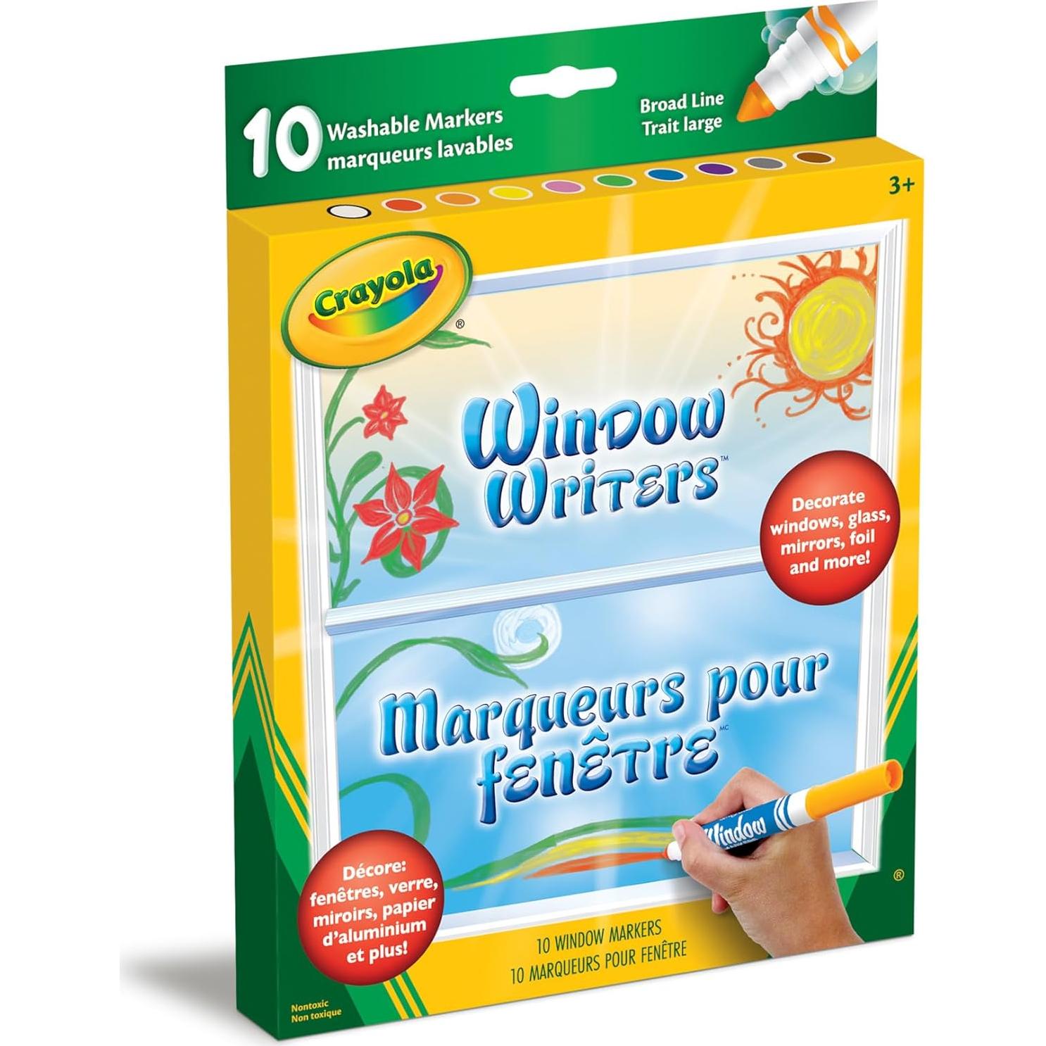 Marcadores Lavables Crayola 10 Piezas para Ventana