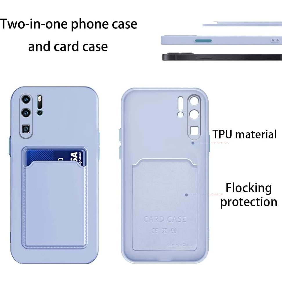 Funda Silicona TPU Huawei P30 Pro con Soporte para Tarjetas