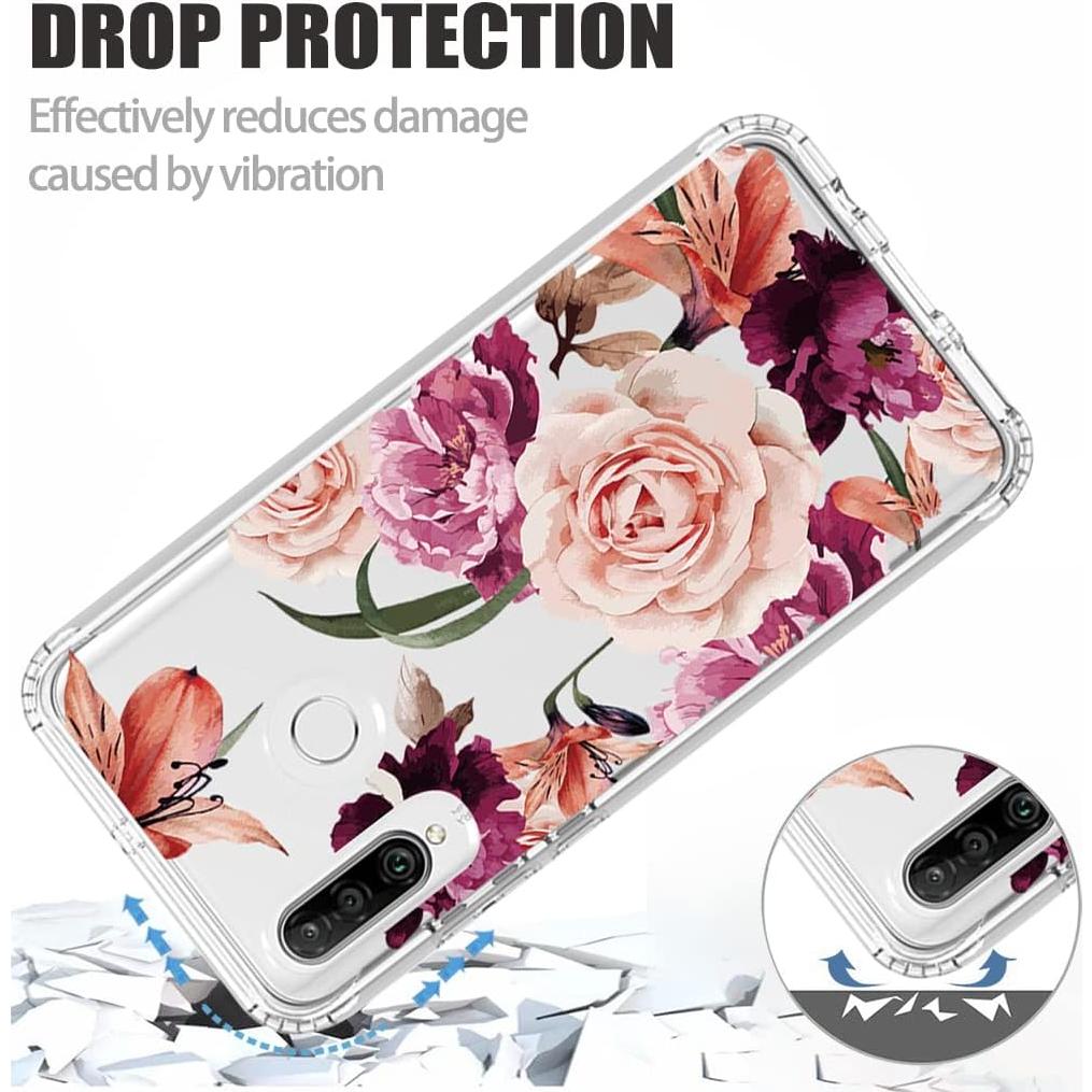 Funda Huawei P30 Lite/Nova 4E con Protector Vidrio Templado Floral