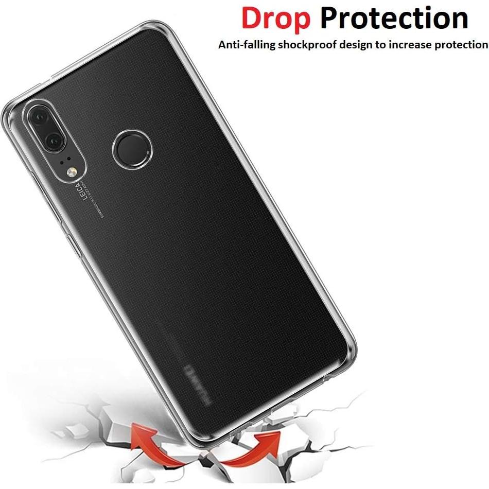 Clear Case for Huawei P20 Lite, Soft Slim Fit Shockproof TPU Lightweight Thin Transparent Cover