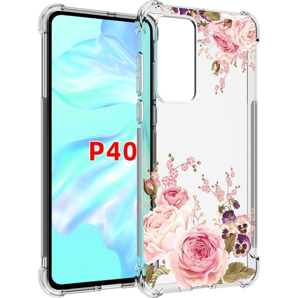 Funda Bumper TPU Huawei P40 6.1" Floral Rosa Flexible