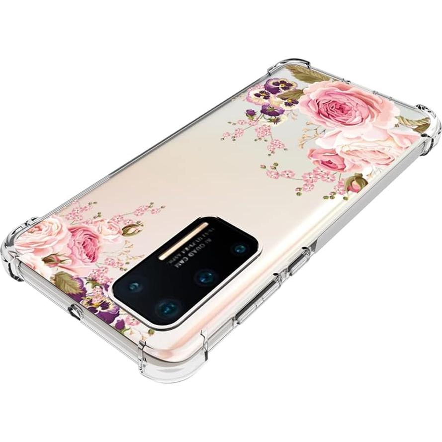 Funda Bumper TPU Huawei P40 6.1" Floral Rosa Flexible