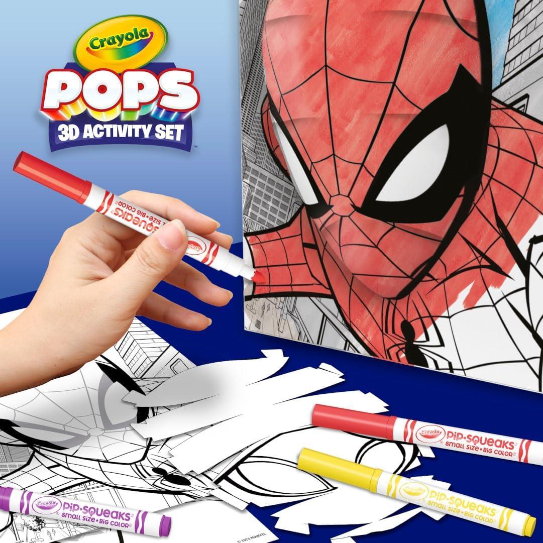 Conjunto de Arte 3D Crayola Spiderman - Kit de Colorear 17 Piezas