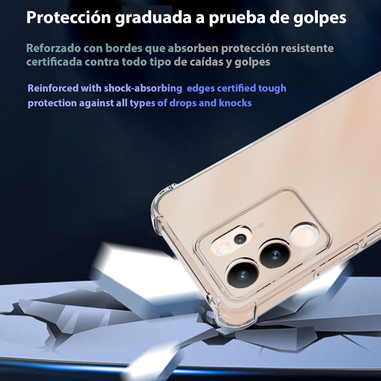 Funda TPU Transparente USTIYA para Vivo V30 Lite - Protección Militar