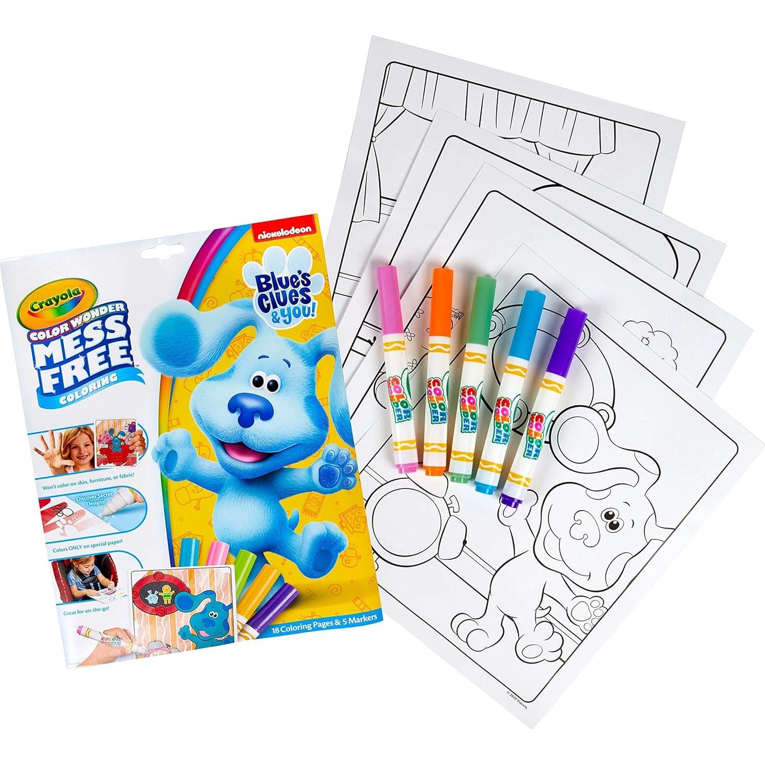 Crayola Color Wonder Blues Clues 18 Páginas y 5 Marcadores