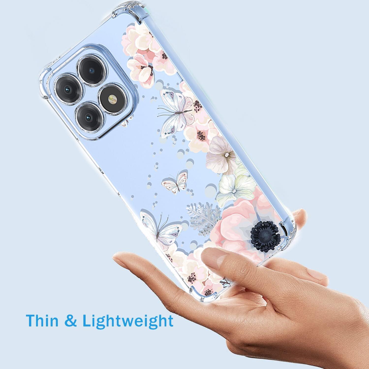 Funda TPU Huawei Honor X8B Flores y Mariposas Transparente