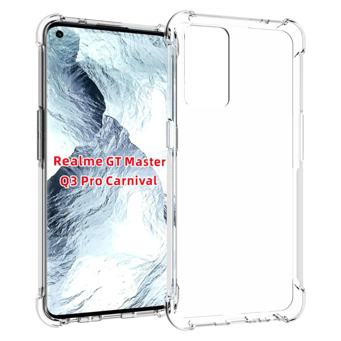 Case for Realme GT Master / Q3 Pro Case Clear TPU Four Corners Protective Cover Transparent Soft funda