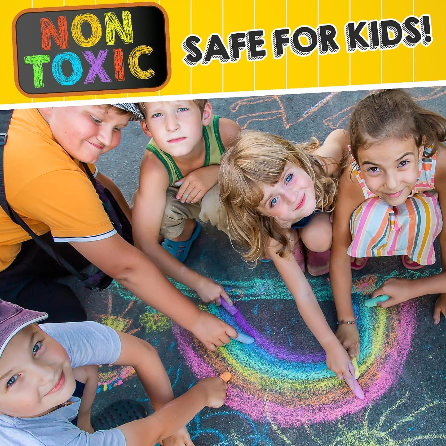 280 Tizas Jumbo Lavables SMALL FISH 24 Colores No Tóxicas