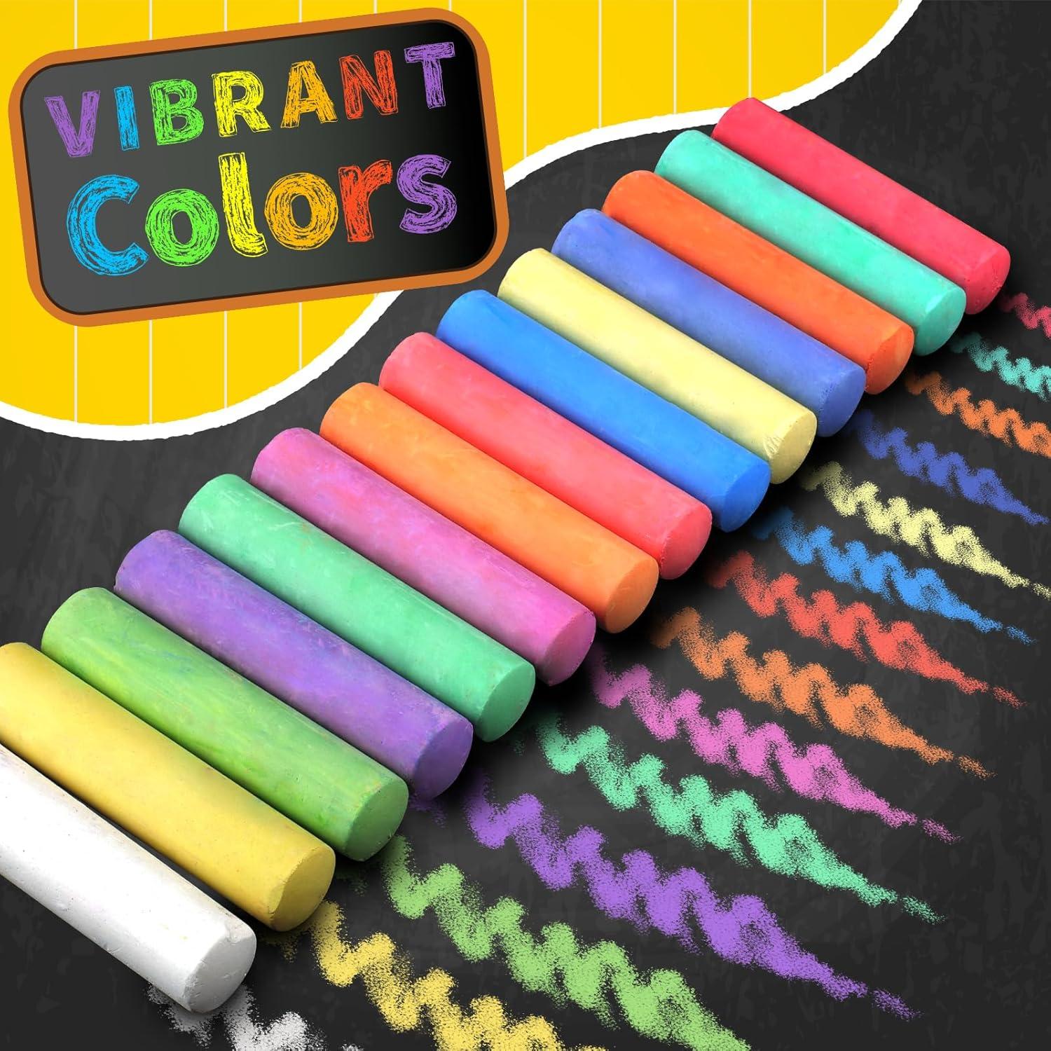 280 Tizas Jumbo Lavables SMALL FISH 24 Colores No Tóxicas