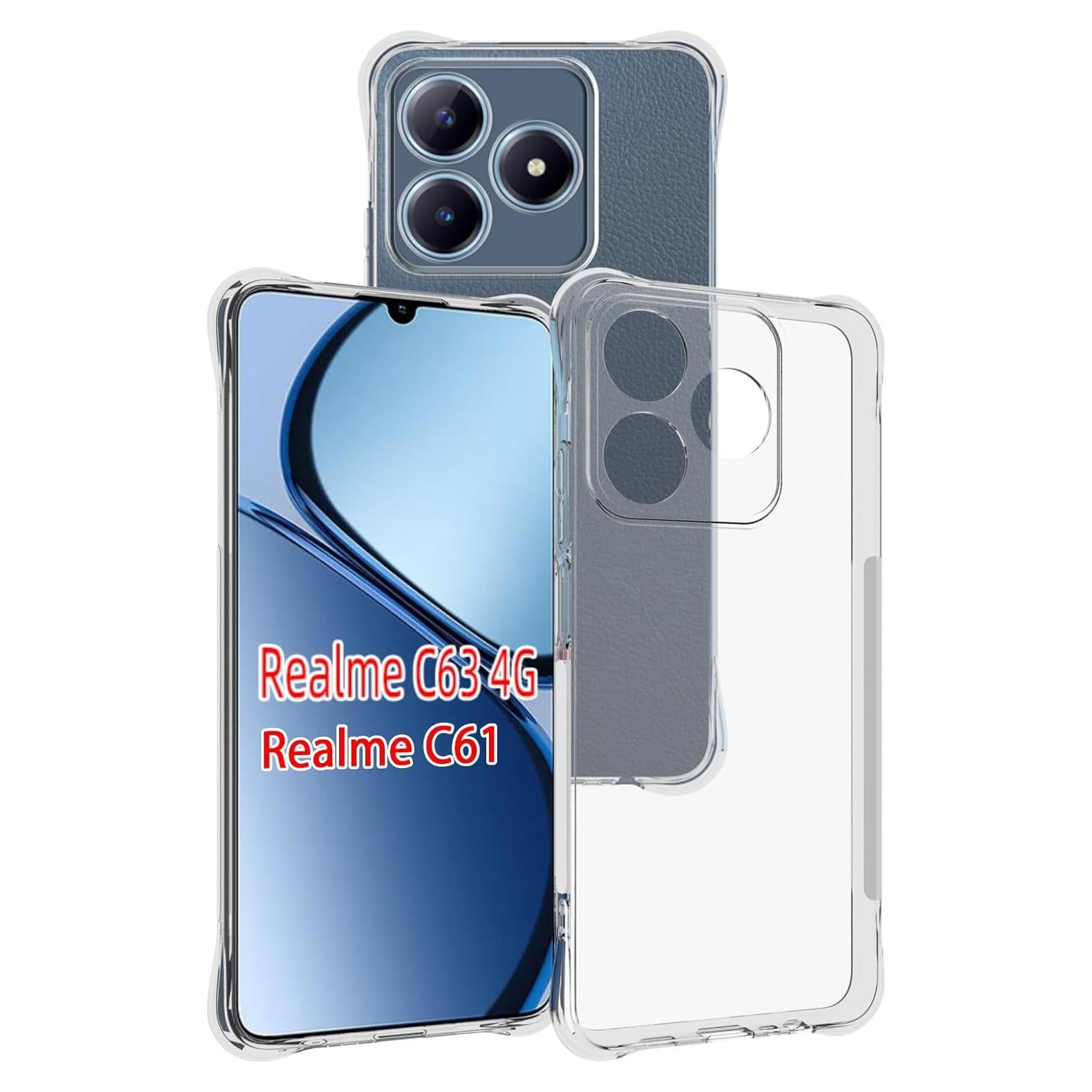 Funda TPU Transparente USTIYA para Realme C63/C61 - Protección Militar