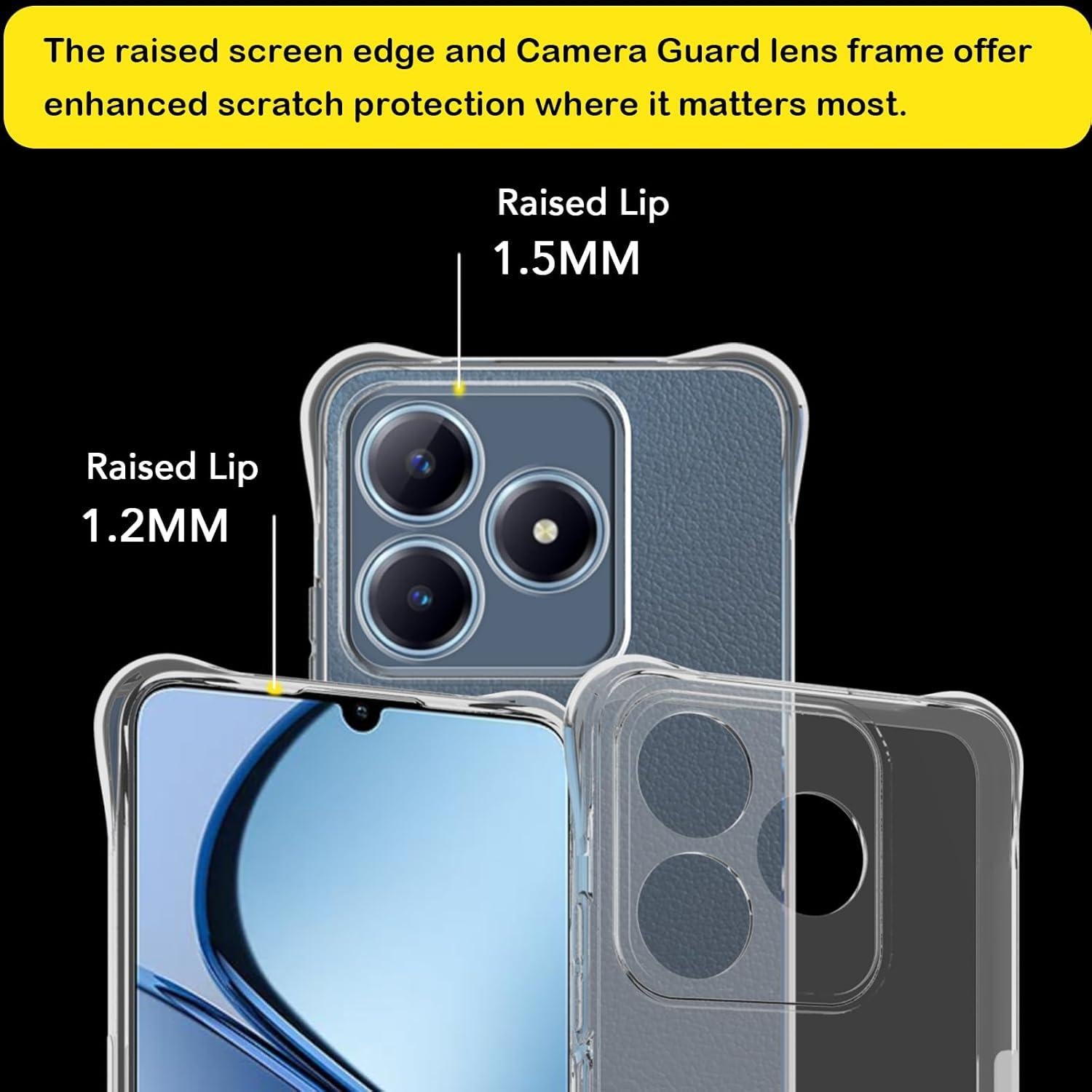 Funda TPU Transparente USTIYA para Realme C63/C61 - Protección Militar