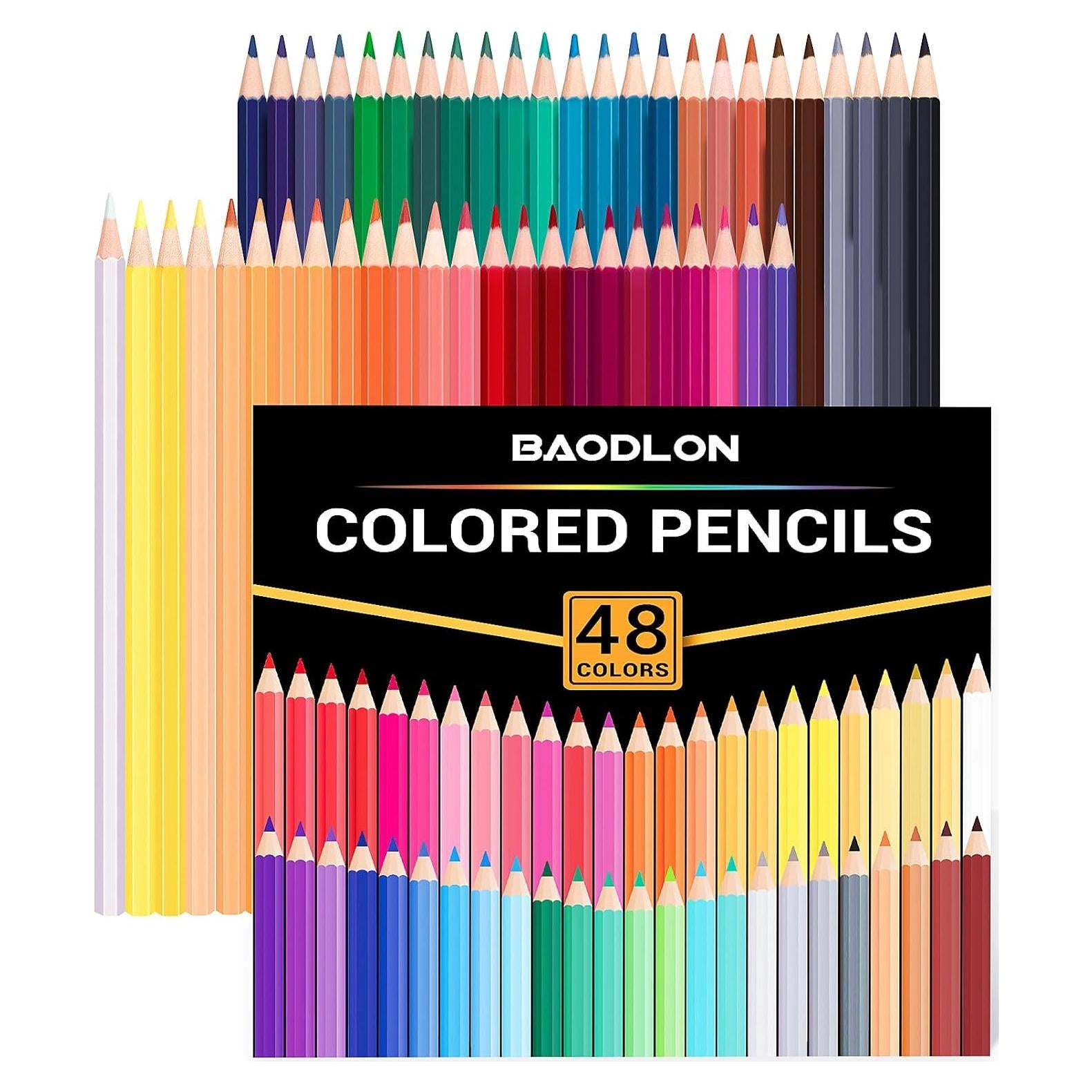 Juego de Lápices de Colores BAODLON 48 Colores Pre-afilados