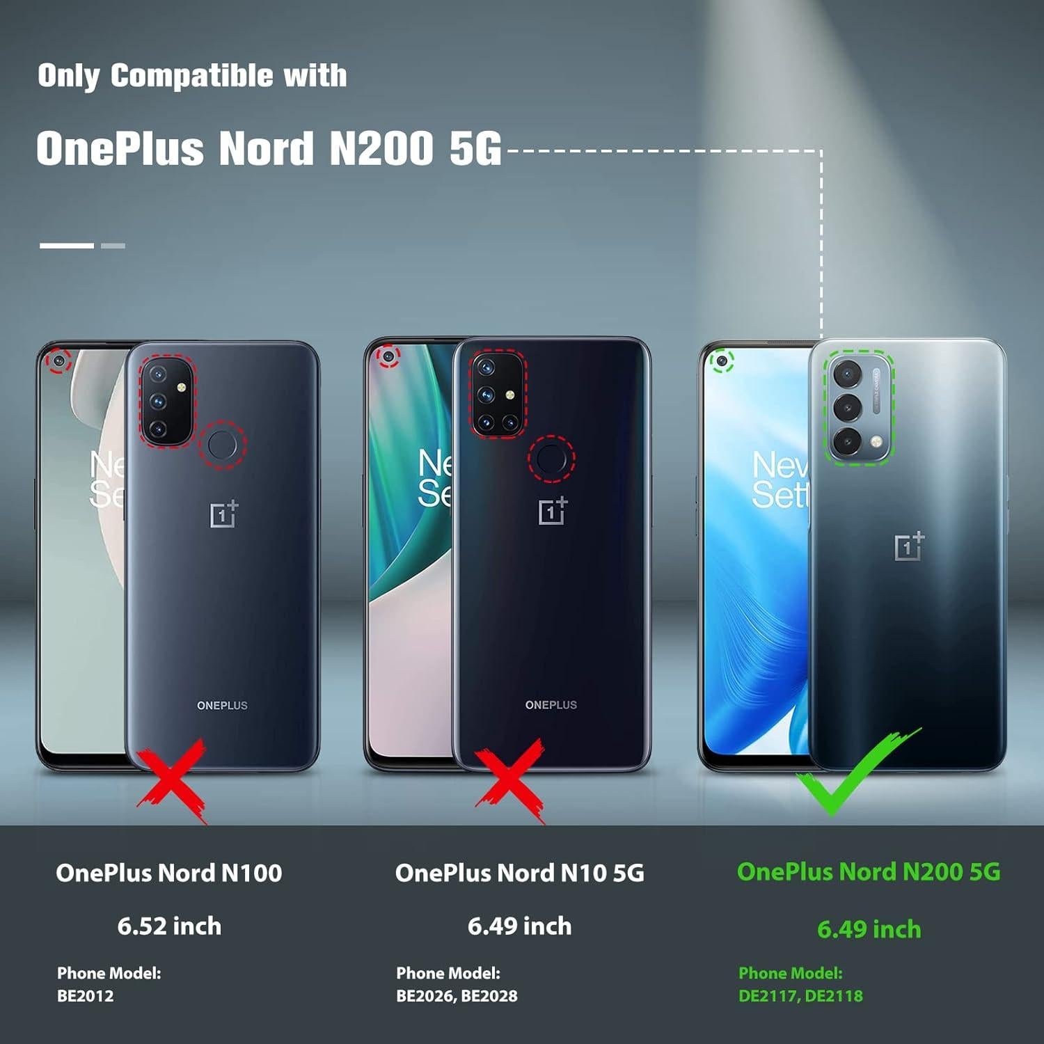 Funda Doble Capa JXVM para OnePlus Nord N200 5G - Negro