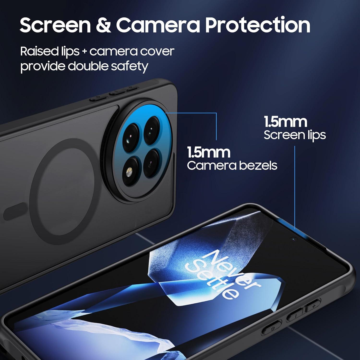 Funda Magnética OnePlus 13R - Grado Militar, Negra, Compatible MagSafe