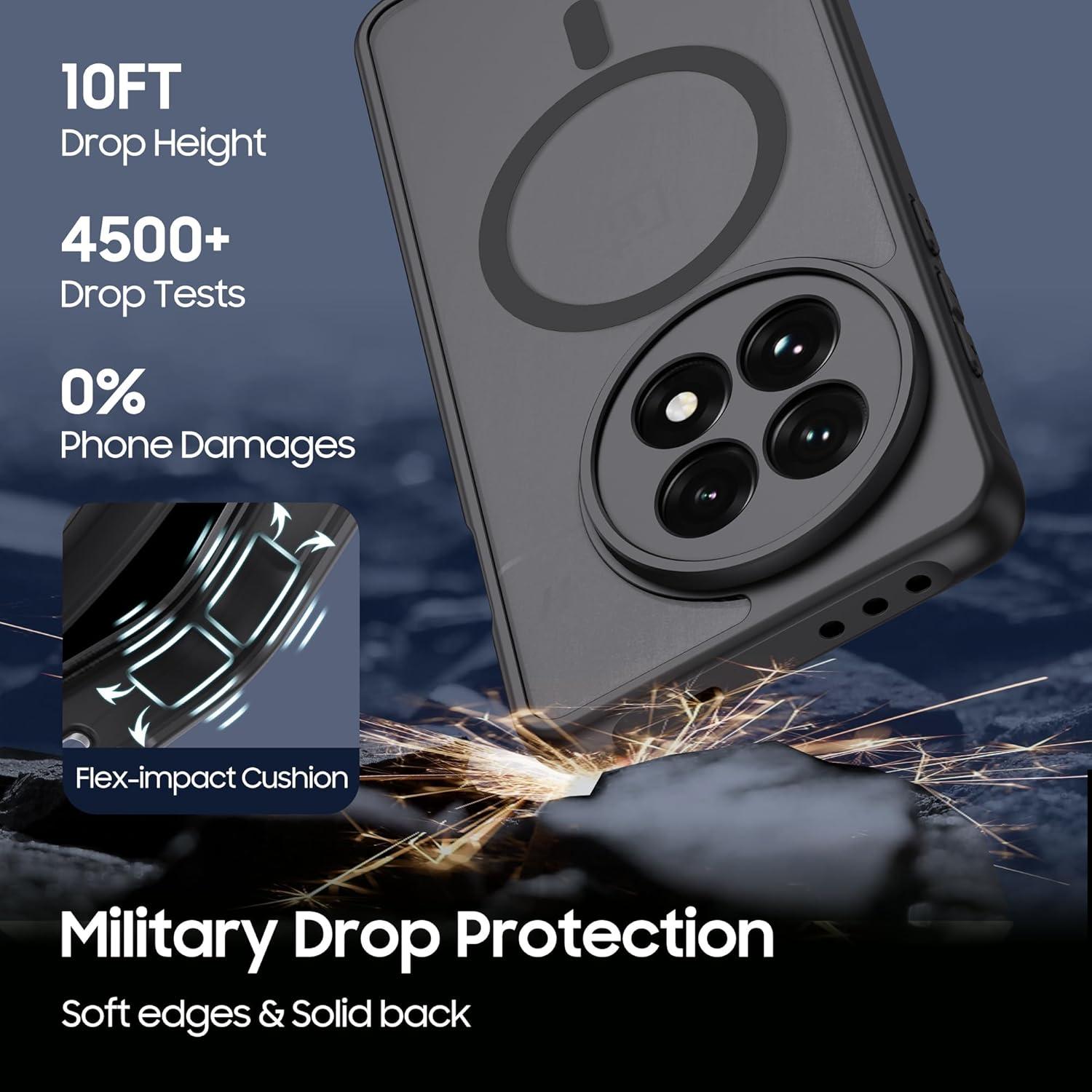 Funda Magnética OnePlus 13R - Grado Militar, Negra, Compatible MagSafe