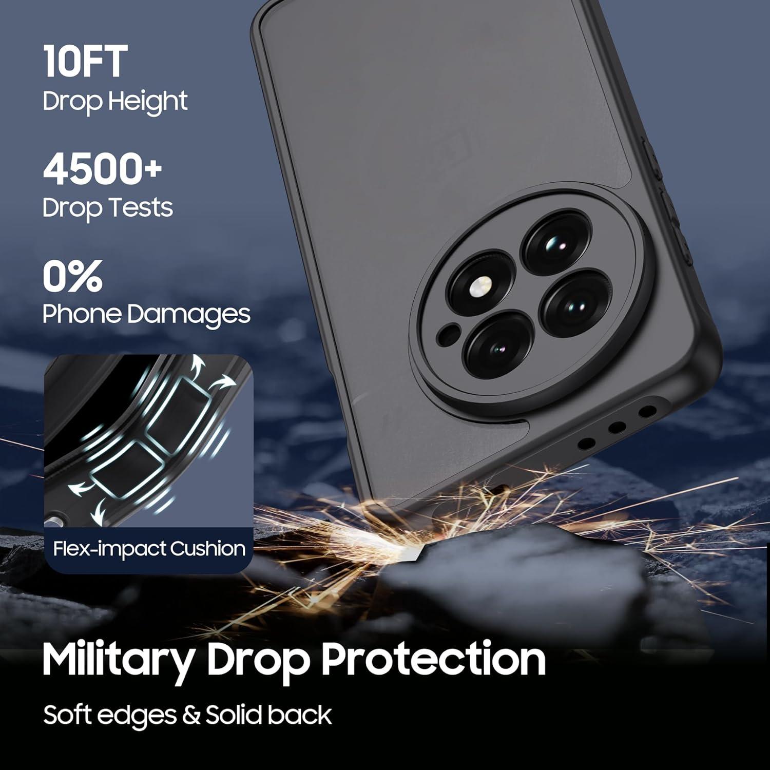 Funda Bumper OnePlus 13 MAKAVO Negra a Prueba de Golpes