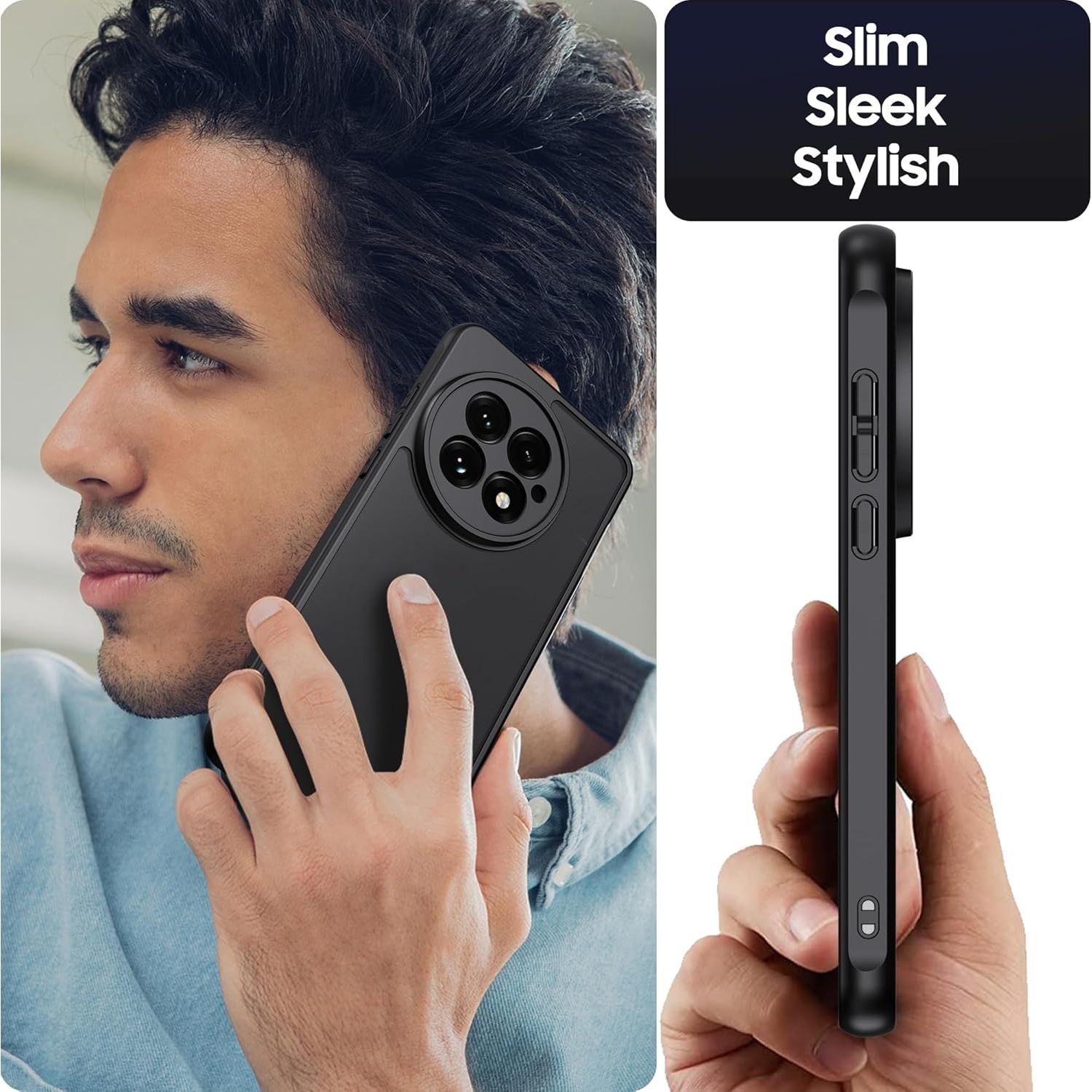 Funda Bumper OnePlus 13 MAKAVO Negra a Prueba de Golpes