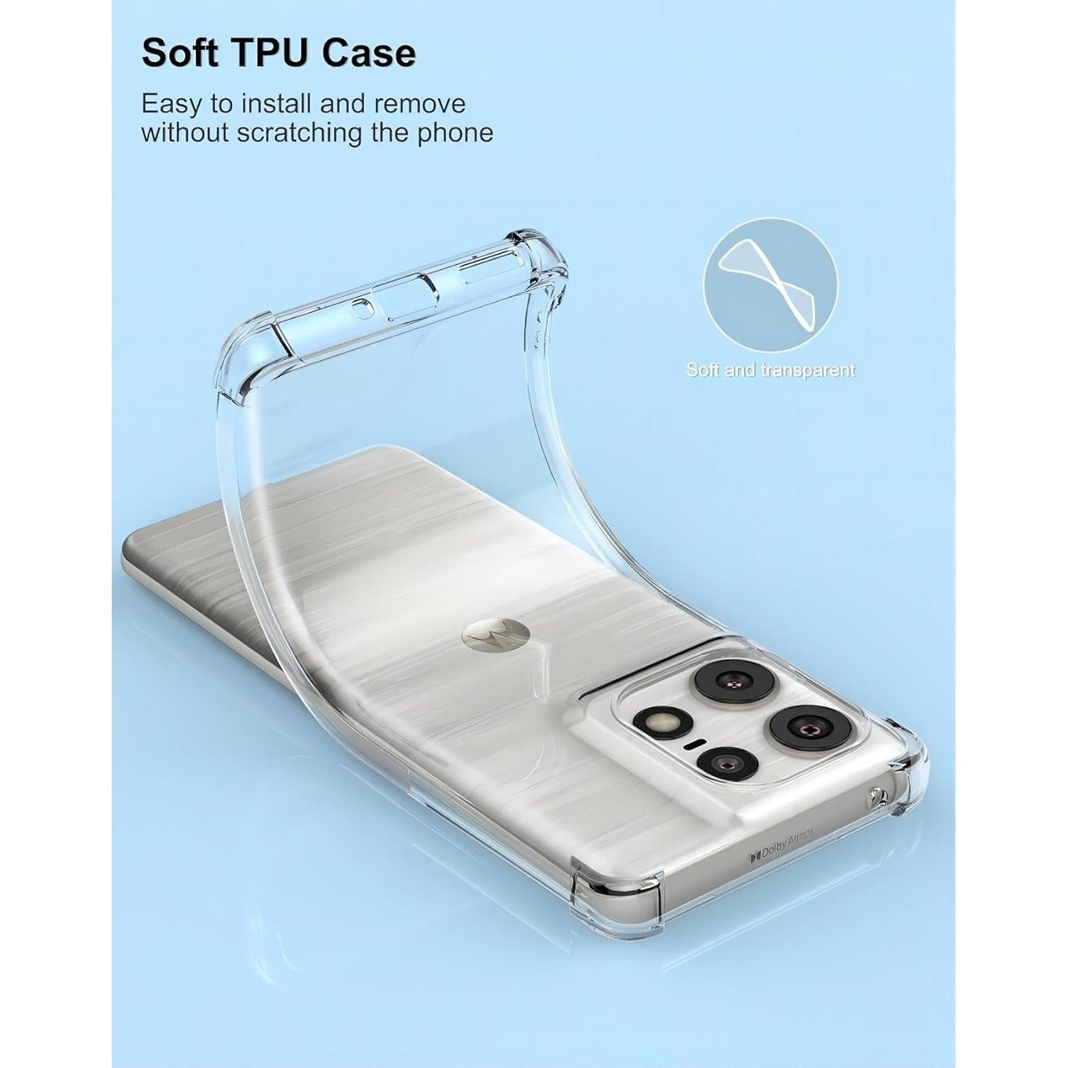 Funda TPU Transparente USTIYA para Motorola Moto Edge 50 Pro