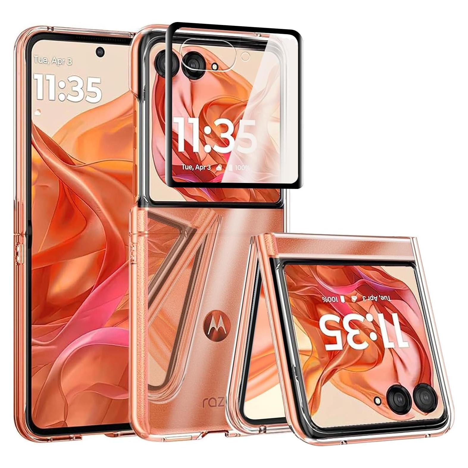 Funda delgada KEKBOXQ para Motorola Razr 2024/2025 con protector
