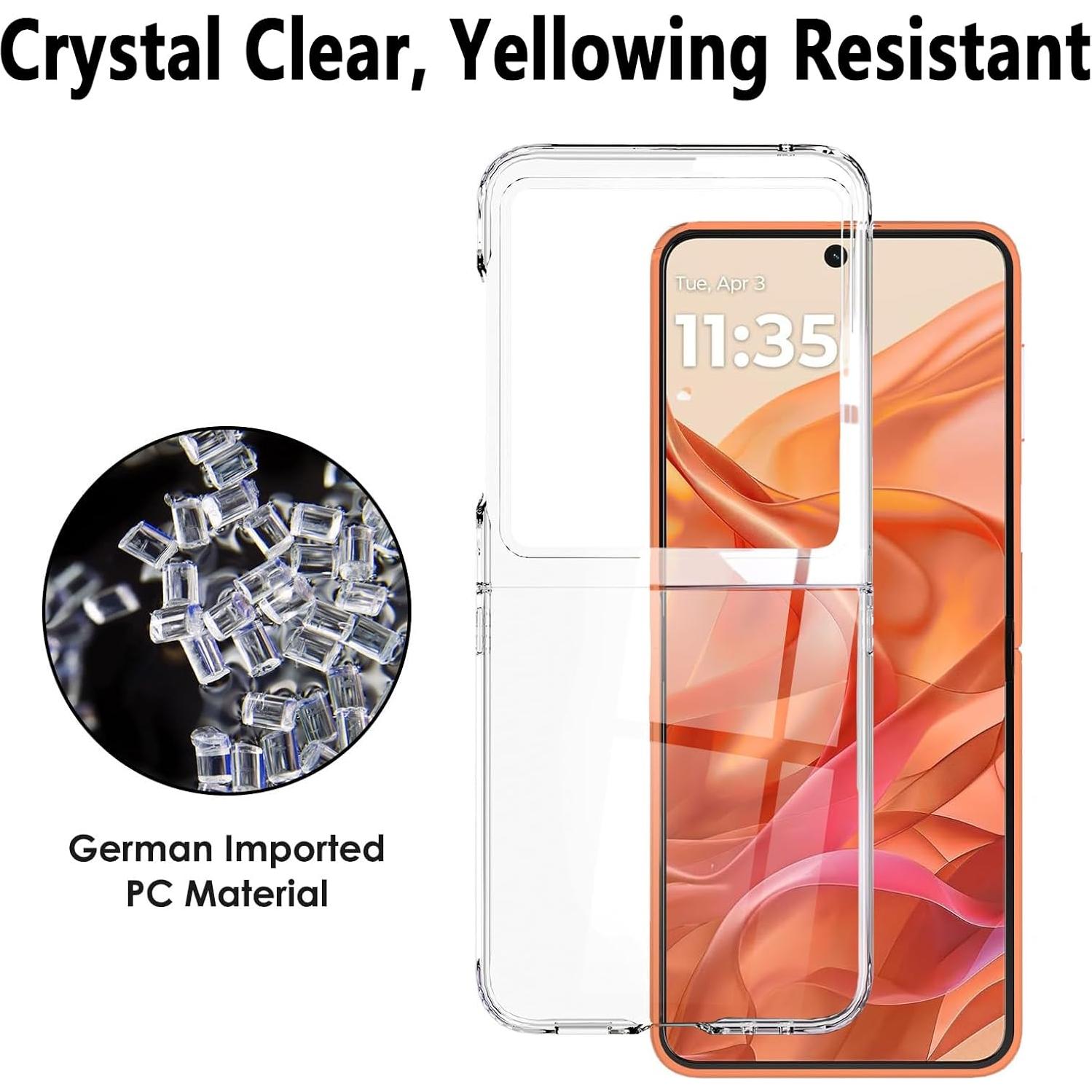 Funda delgada KEKBOXQ para Motorola Razr 2024/2025 con protector