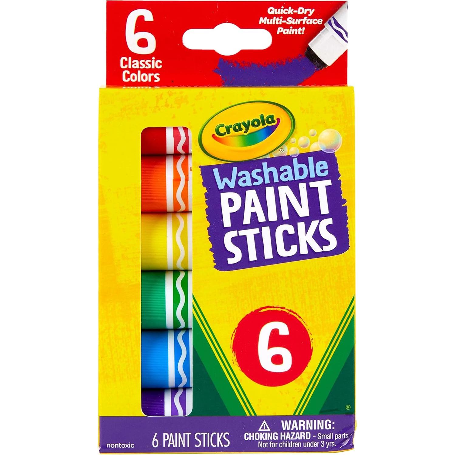 Set de Pintura Lavable Crayola 6 Barras Multicolor para Niños