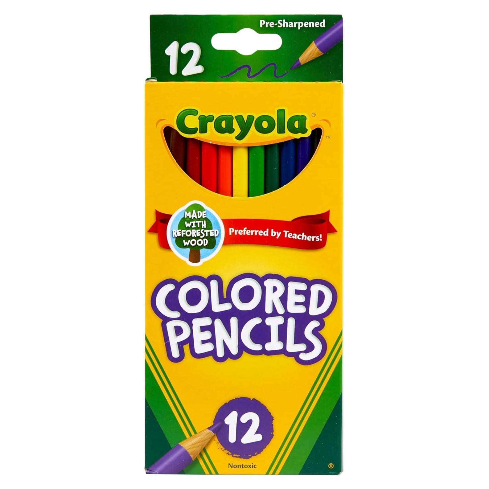 Lápices de Colores Crayola 12 Colores Variados Paquete 6