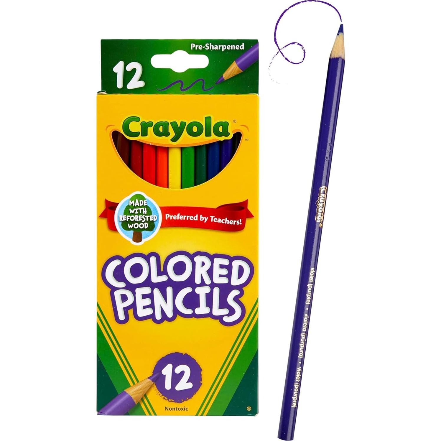 Lápices de Colores Crayola 12 Colores Variados Paquete 6